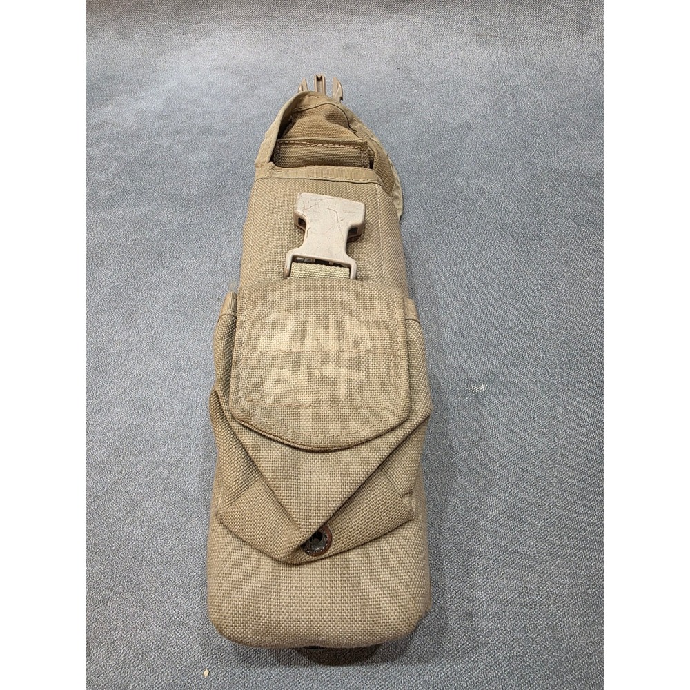 USMC Military‎ MOLLE Radio Pouch Coyote Tan Tactical Utility Bag 2nd Platoon